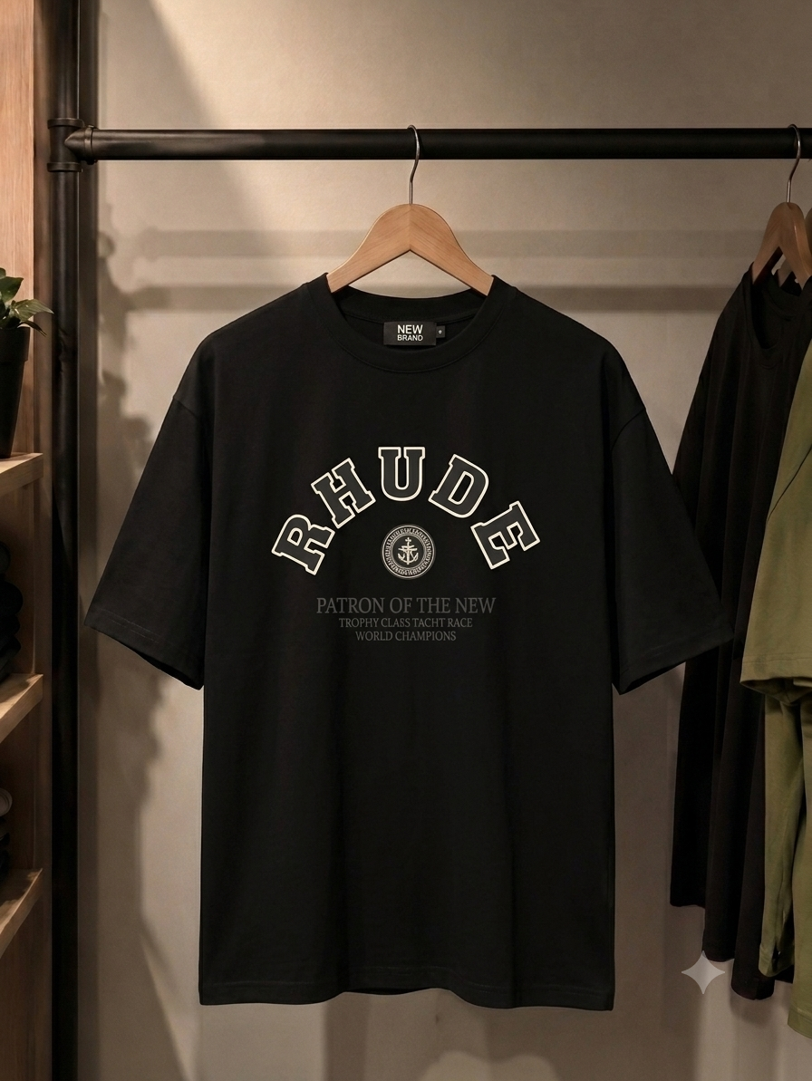 تیشرت مردانه ماکان مدل اوورسایز طرح Rhude